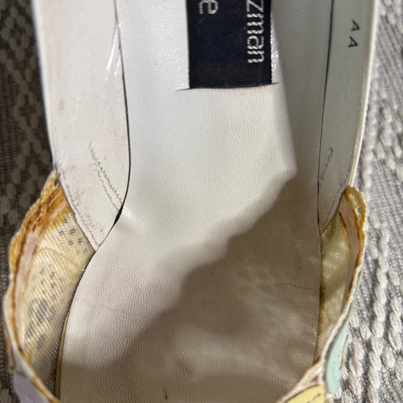 Stuart Weitzman Pearly white and pastel leather on lace. Size 8.5 AA - Picture 7 of 14